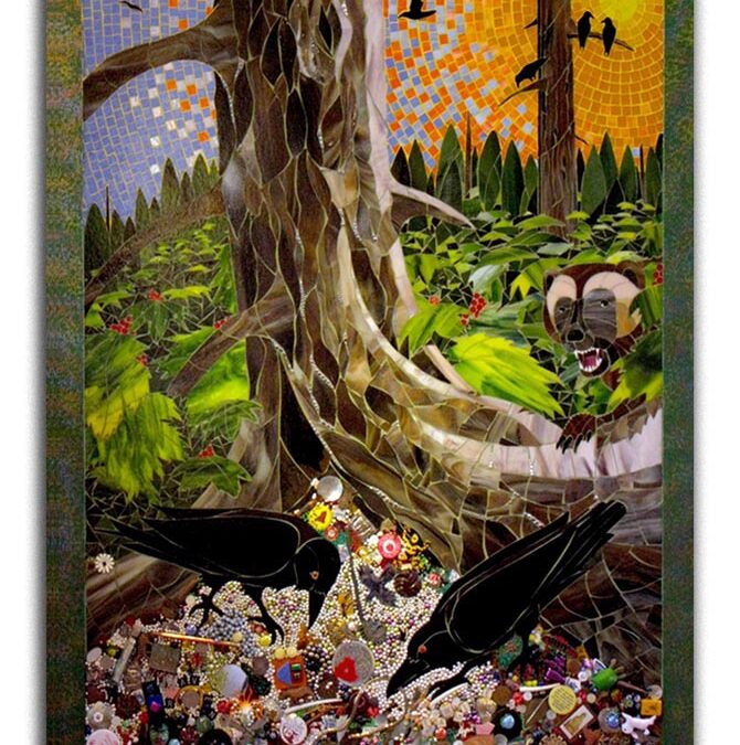 “Raven’s Stash” –  4′ x 5′ –  Dzantik’l Heeni School – Juneau – 2011