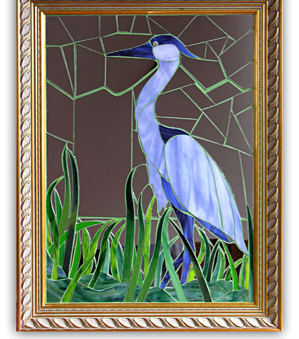 Blue Heron Mirror – SOLD