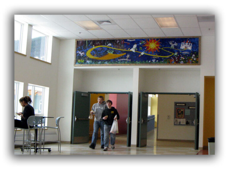 4′ x 15′ glass mosaic for the Haines School