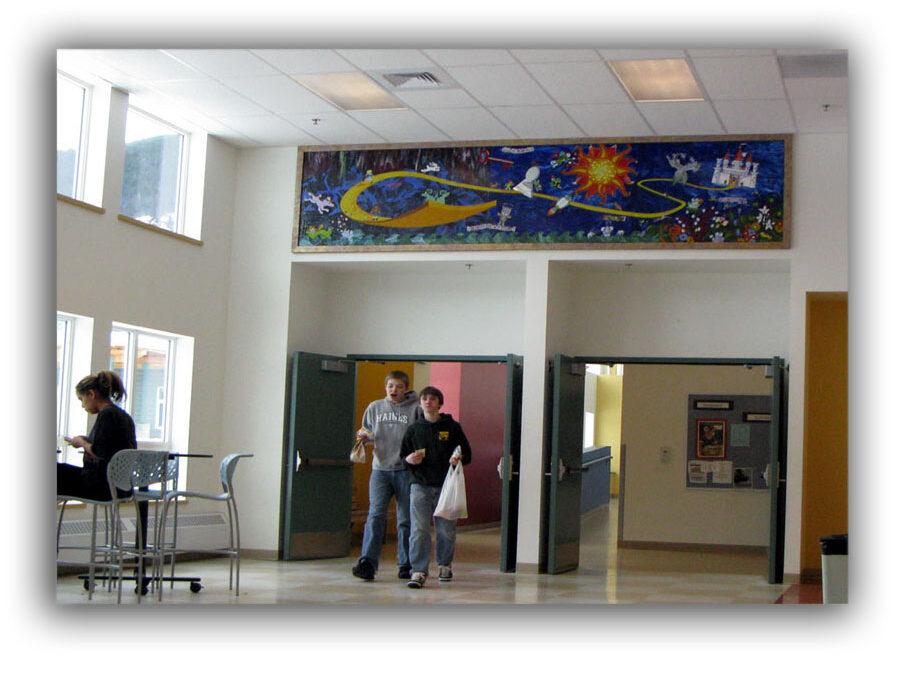 4′ x 15′ glass mosaic for the Haines School