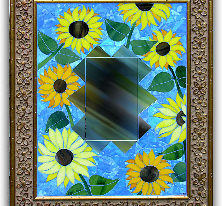 Sunflower Mirror – SOLD
