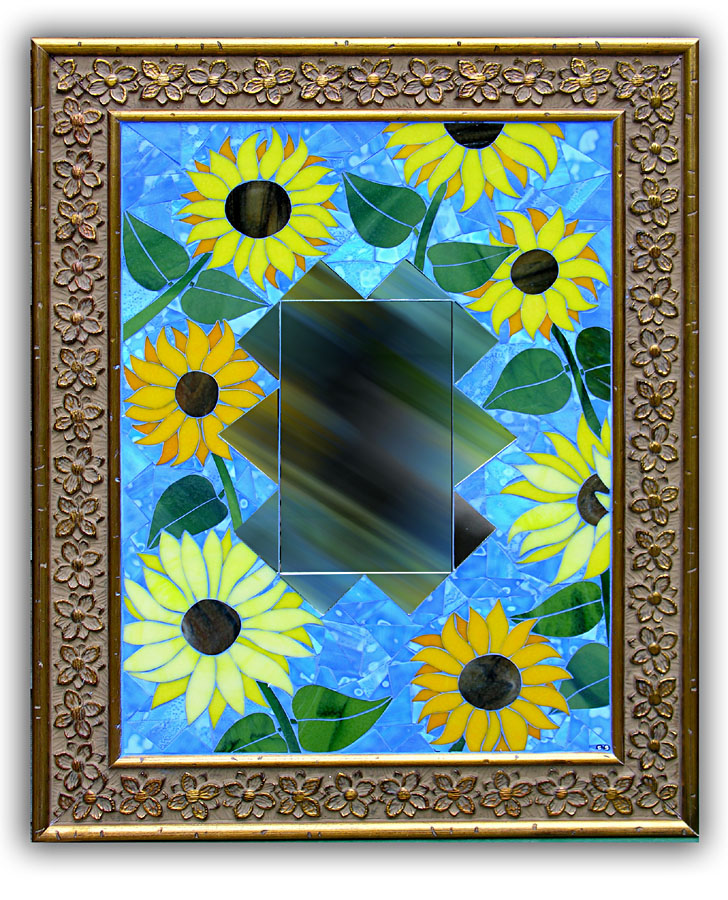 Sunflower Mirror – SOLD