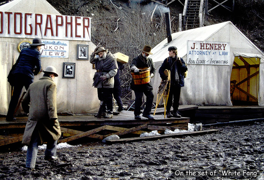 On the set of “White Fang”